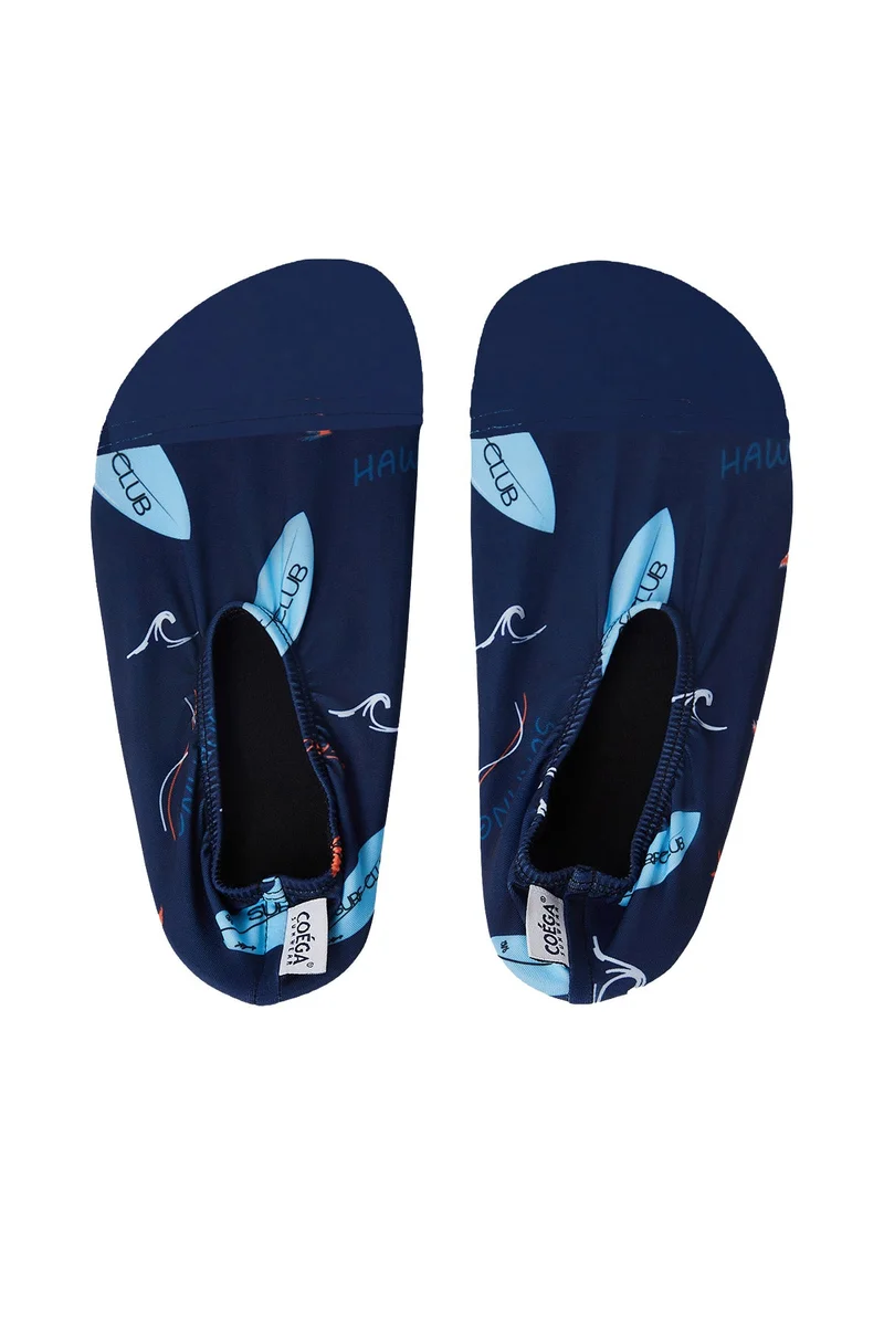 COEGA  Unisex Baby/Kids/Youth Pool Shoes Kids - Navy Peach Palms